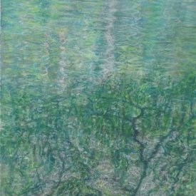 Blue Lake 5  conte on paper 19cm x 27cm  2014