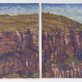 Sublime Point  oil pastel on paper 85cm x 28cm  2008
