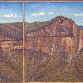 Burra Moko Head, Grose Gorge 1  oil pastel on paper 127cm x 56cm  2008