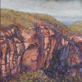 'Sublime Point Cliff Study' oil on canvas 40x40cm 2008 sold