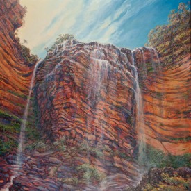 Wentworth Falls  oil on canvas 100cm x 100cm  2009