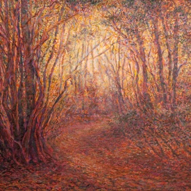 Afternoon Walk to Katoomba Falls 1 oil on canvas 120cm x 75cm  2009