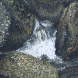 Turos River Granite  pastel on paper 15cm x 10cm 1997