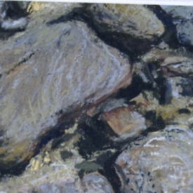 Long Reef Rocks 3  pastel on paper 10cm x 15cm 1997