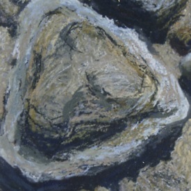 Long Reef Rocks 4  pastel on paper 10cm x 15cm 1997