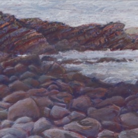 Storm Beach, Cresent Head pastel on paper 60cm x 23cm 1999
