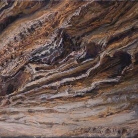 Wind Blown Cave  pastel on paper  38cm x 18cm  2005