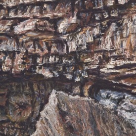 'Beauchamp Falls' rock study pastel on paper 21x30cm 2005 sold