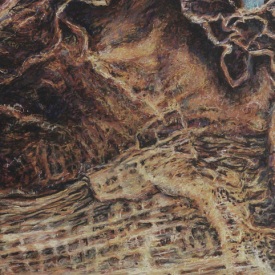 Prince Henry  Cliff  Walk 1  conte on paper  30cm x 45cm  2006
