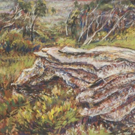 Mt Banks Ironstone 4  conte on paper 10cm x 15cm 2007