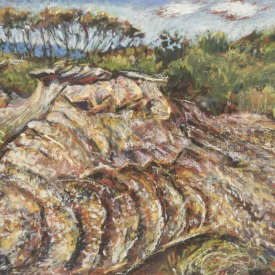 Mt Banks Ironstone 3  conte on paper 10cm x 15cm 2007