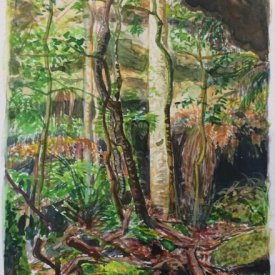 Jungle Circuit 32  watercolour on paper 10x15cm 2017