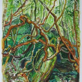 Jungle Circuit 27  watercolour on paper 10x15cm 2017