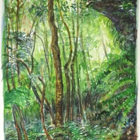 Jungle Circuit 35 watercolour on paper 10x15cm 2017