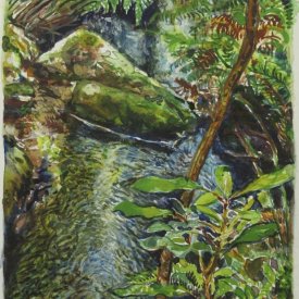 Jungle Circuit 38  watercolour on paper 10x15cm 2017