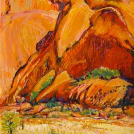 Uluru 6  gouache on paper 13cm x 20cm  2010
