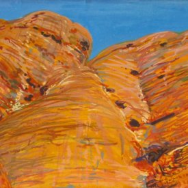 Midday Kata Tjuta  gouache on paper 20cm x 13cm  2010