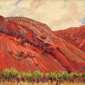 After The Rain, Uluru  gouache on paper 20cm x 13cm  2010