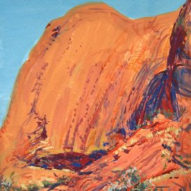 Uluru 1  gouache on paper 13cm x 20cm  2010