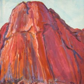 Uluru 3  gouache on paper 13cm x 20cm  2010