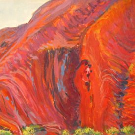 Uluru 4  gouache on paper 20cm x 13cm  2010