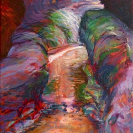 'Centennial Glen Canyon' oil on canvas 38x90cm 2010