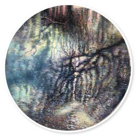 Water Halo no.16 Blue Lake S3  gouache on 638gsm cotton paper 35cm ø  2020