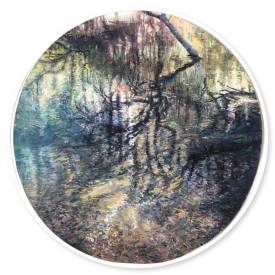 Water Halo no. 17 Blue Lake S3  gouache on 638gsm cotton paper 35cm ø  2020