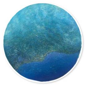 Water Halo no.61  Blue Lake S3  conte pastel on 638gsm cotton paper  35cm ø 2020