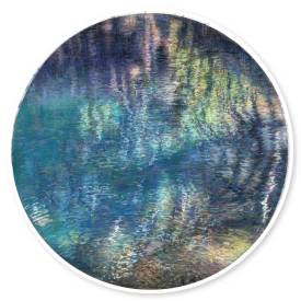 Water Halo no.65  Blue Lake S3  conte pastel on 638gsm cotton paper  35cm ø 2020