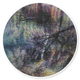 Water Halo no.66  Blue Lake S3  conte pastel on 638gsm cotton paper  35cm ø 2020