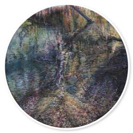 Water Halo no.67  Blue Lake S3  conte pastel on 638gsm cotton paper  35cm ø 2020