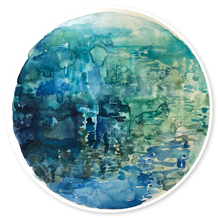 Study for Water Halo No. 4 Blue Lake series lll
