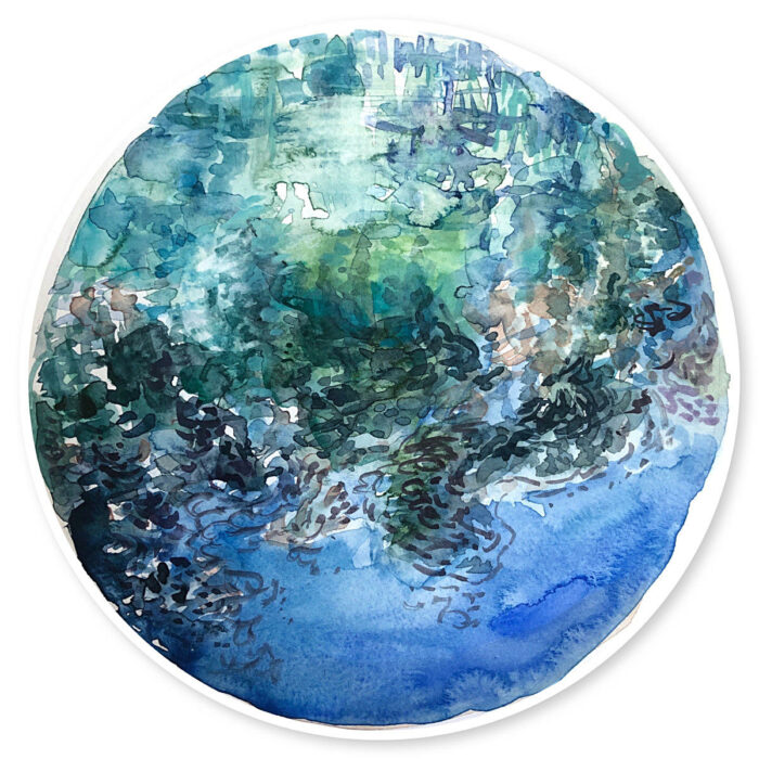 Study for Water Halo No. 7 Blue Lake series lll
