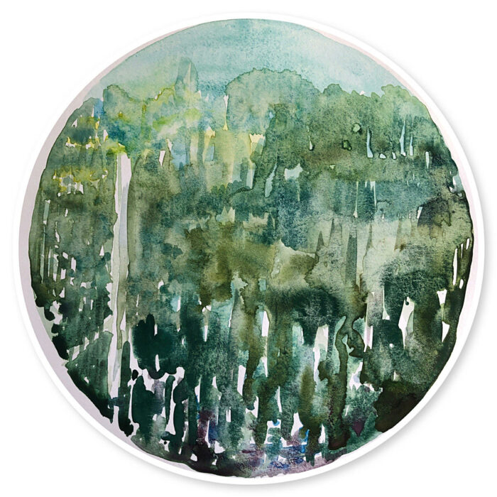 Study for Water Halo No. 32 Blue Lake series lll
