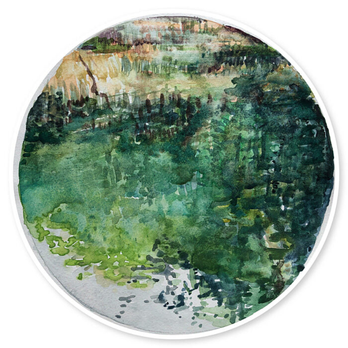Study for Water Halo No. 39 Blue Lake series lll