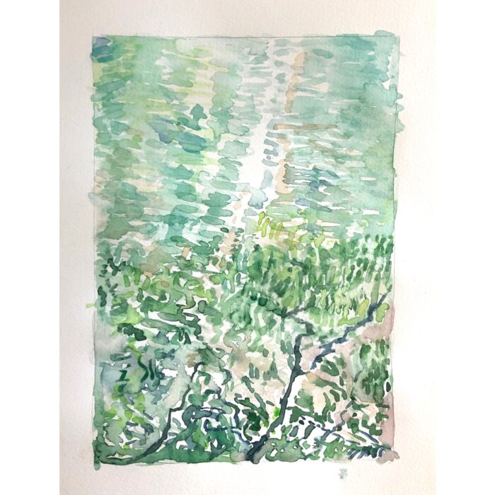 Preliminary Watercolour Sketch for Water Garden 02