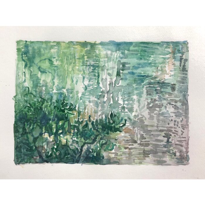 Watercolour Sketch  Blue Lake Jenolan Caves